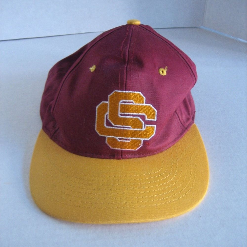 Annco USC Trojans Maroon & Yellow Fabric Baseball Cap/Hat Adjustable Strap